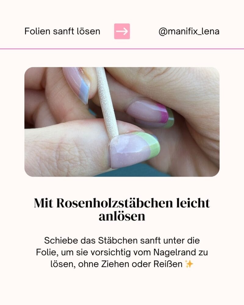UV Nagelfolien entfernen